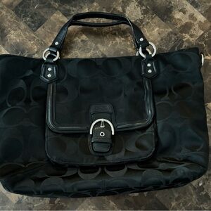 Coach Black Signature Shoulder Bag